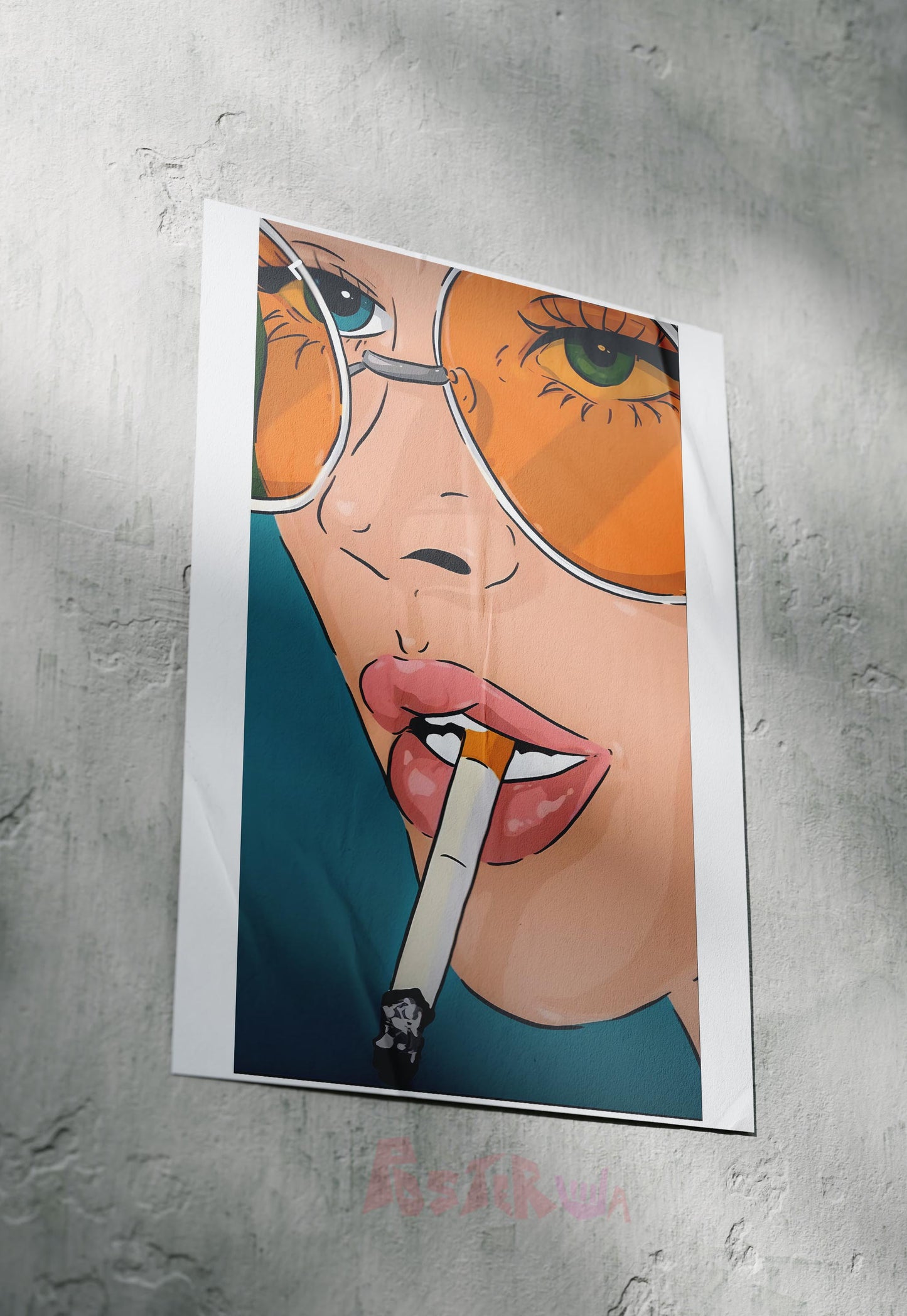 Rebel Smoke | Retro Punk | Art Poster