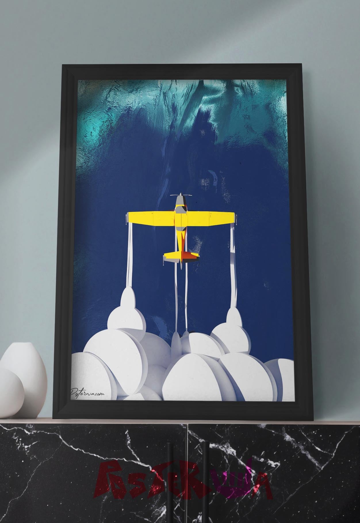 Soar to Sky | Abstract Art | Airplane Art Poster
