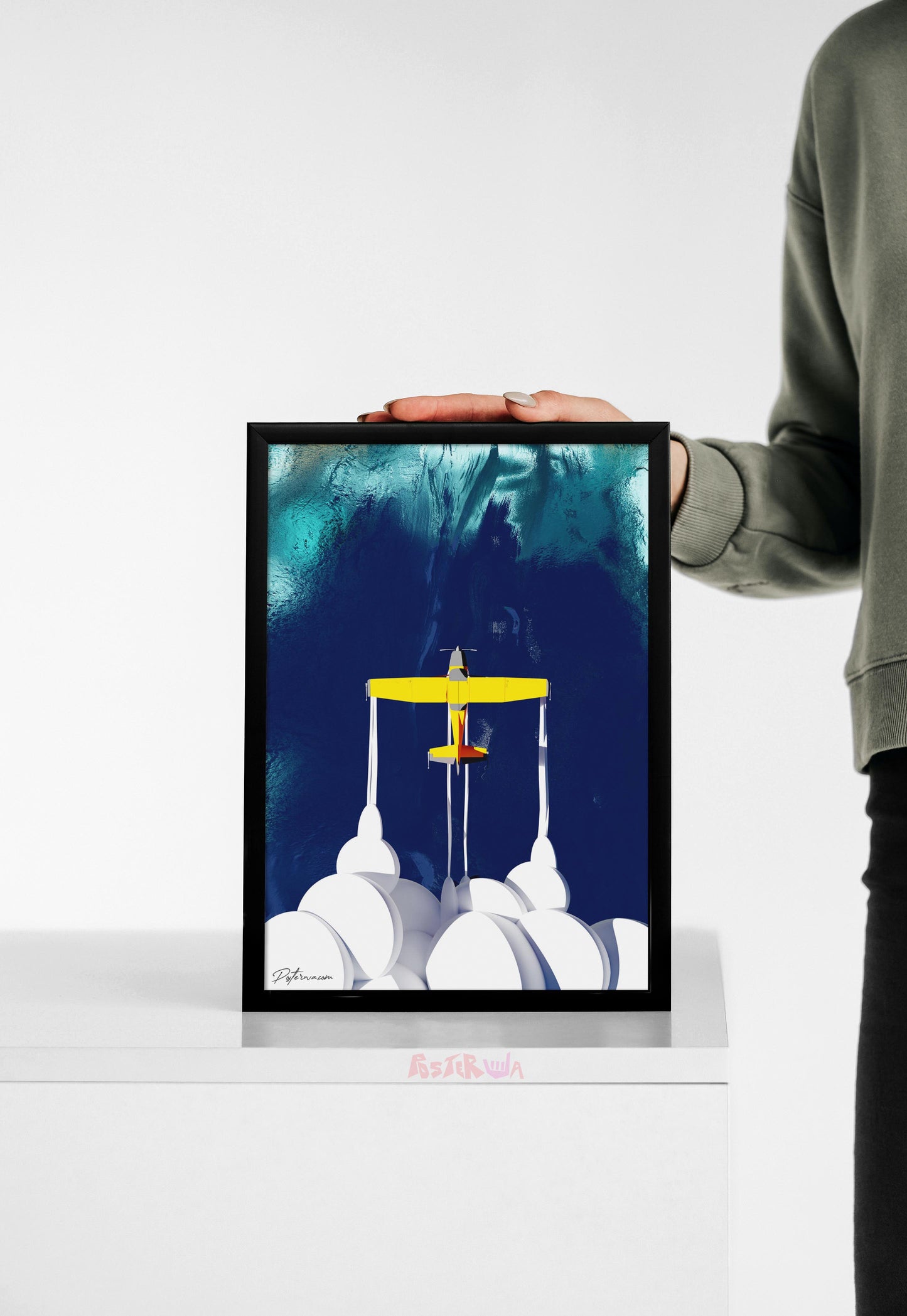 Soar to Sky | Abstract Art | Airplane Art Poster