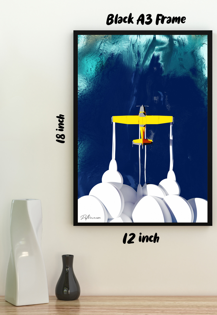 Soar to Sky | Abstract Art | Airplane Art Poster