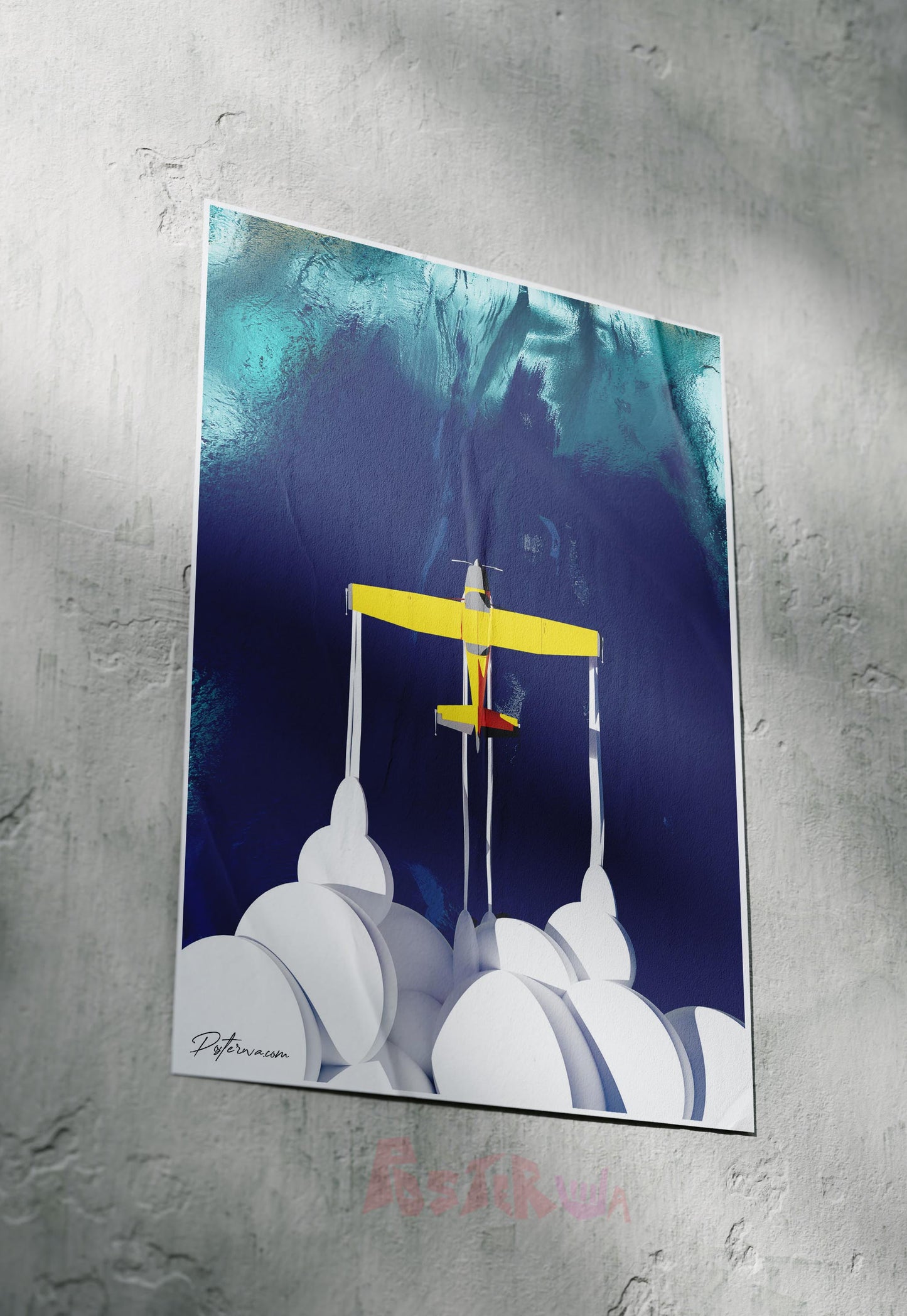 Soar to Sky | Abstract Art | Airplane Art Poster