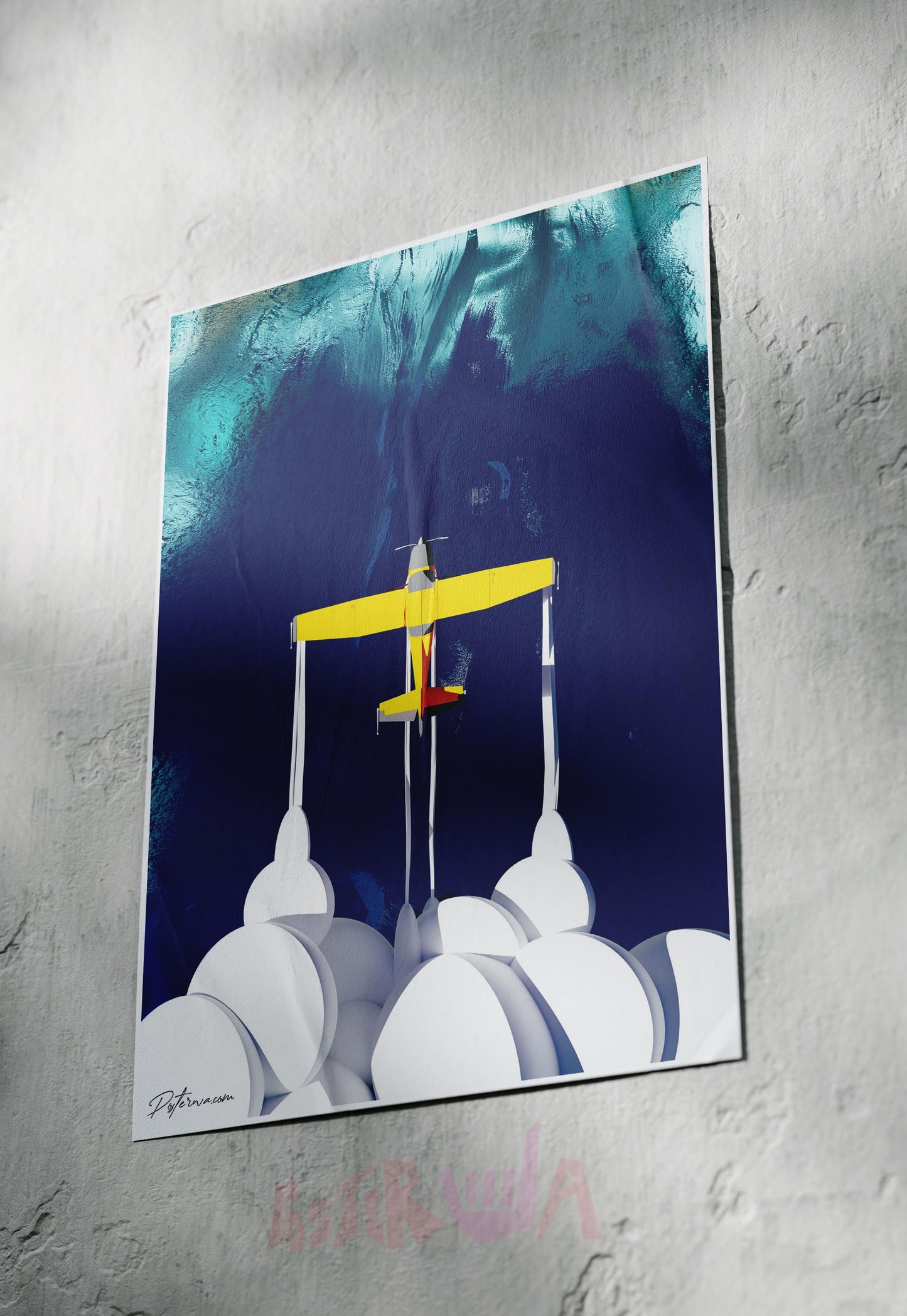 Soar to Sky | Abstract Art | Airplane Art Poster