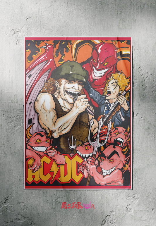 Rock Legends Unleashed | AC/DC | Metal Bands Poster