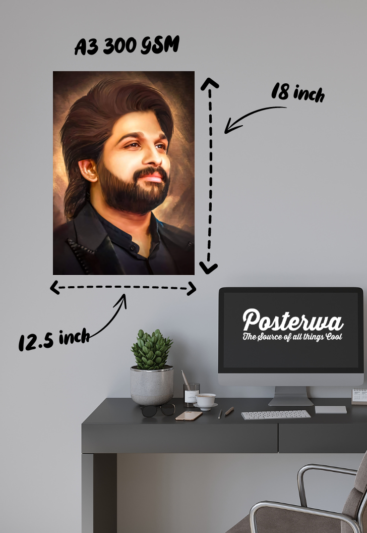 Vibrant Strokes of Stardom| Allu Arjun |Tollywood Movie Poster