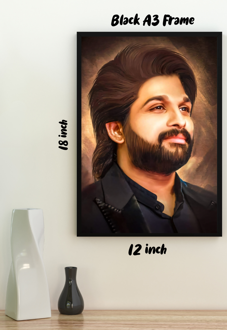 Vibrant Strokes of Stardom| Allu Arjun |Tollywood Movie Poster