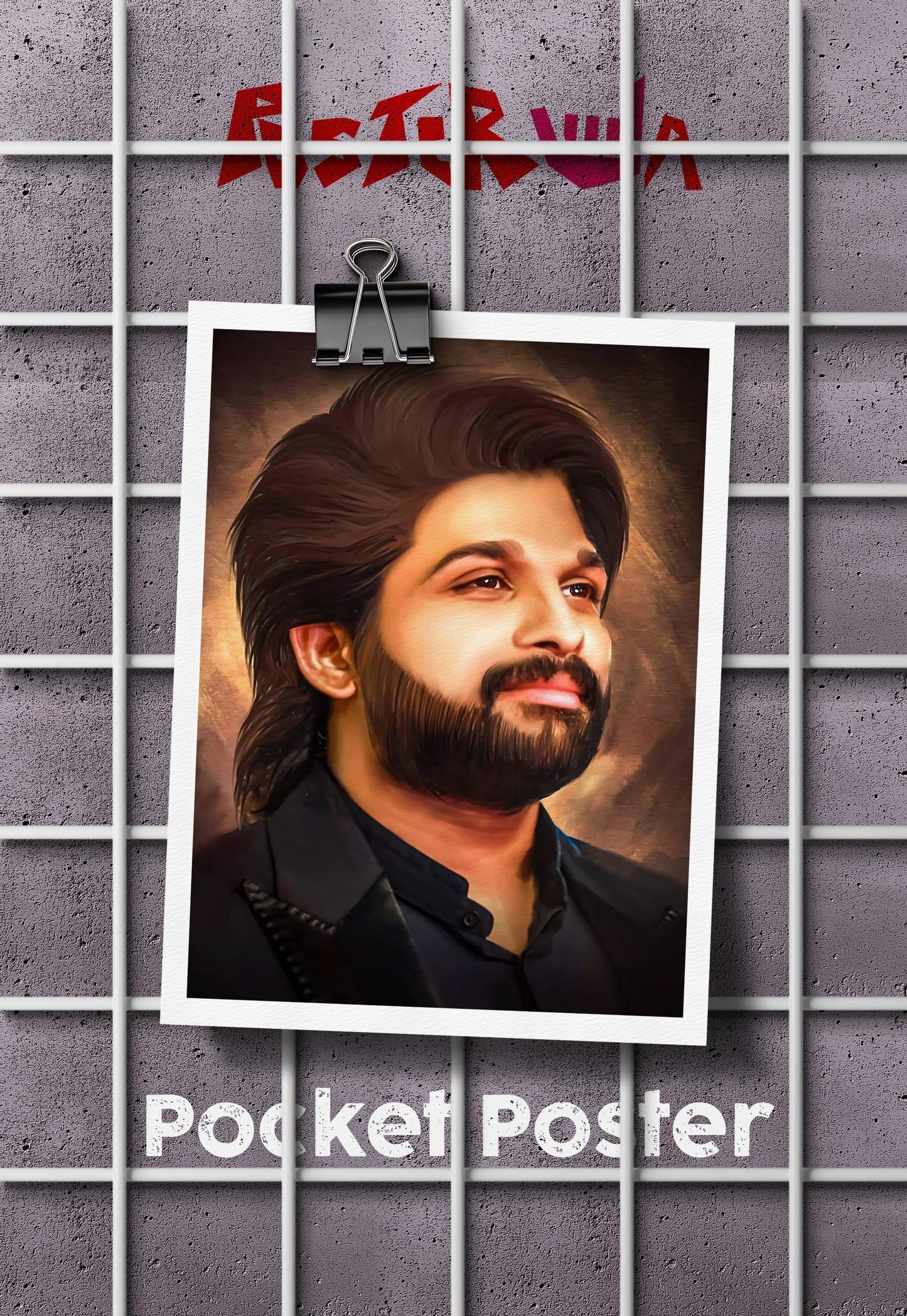 Vibrant Strokes of Stardom| Allu Arjun |Tollywood Movie Poster