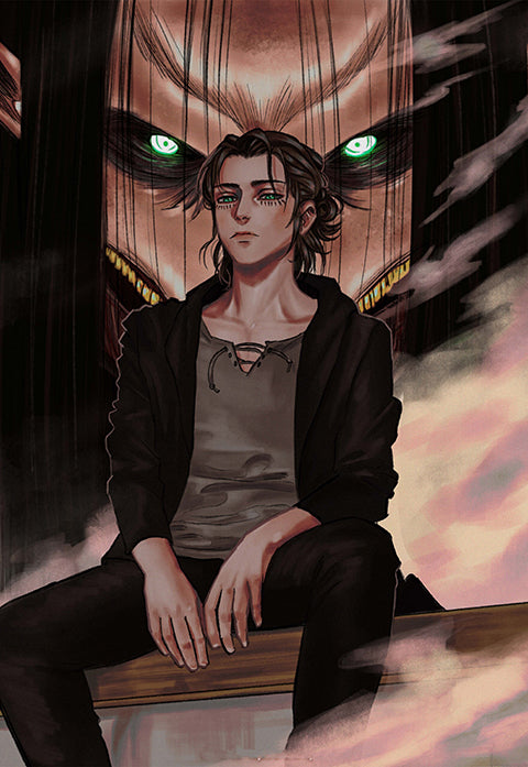 Eren Yeager Titan art Poster