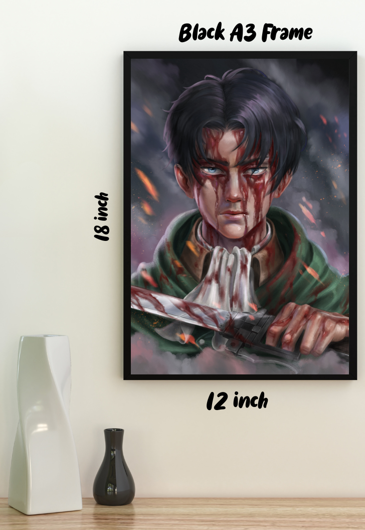 “Attack on Titan: Levi's Resolve | Levi Ackerman | Anime Poster