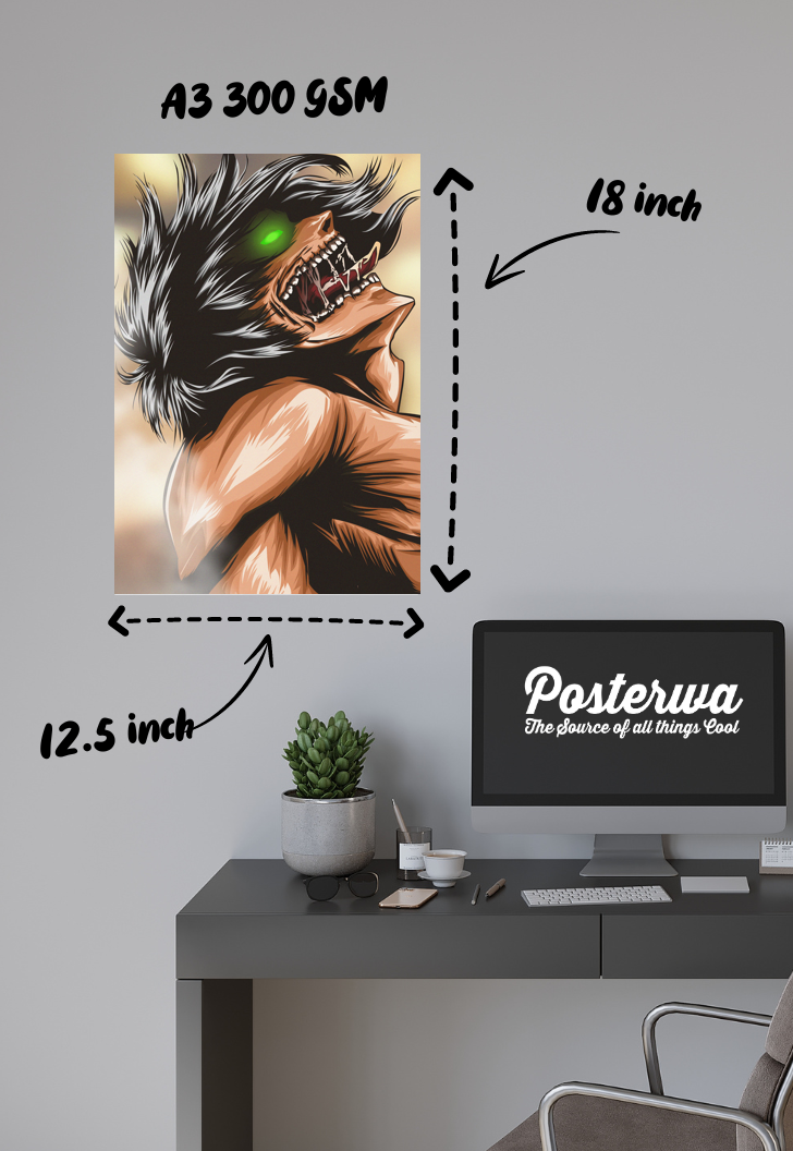 Attack on Titan: The Titan Roar | Eren Yeager | Anime Poster