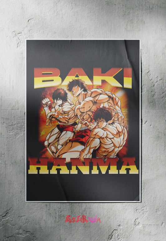 Unleashed Fury | Baki Hanma | Anime Poster