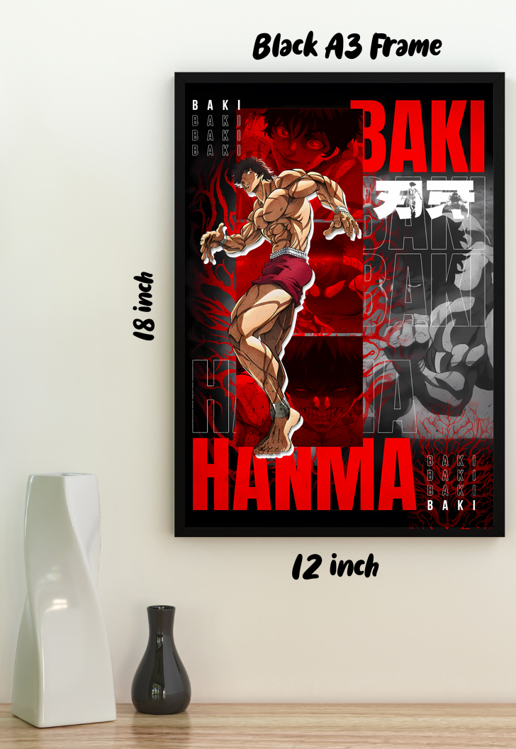 Crimson Warrior | Baki Hanma | Anime Poster