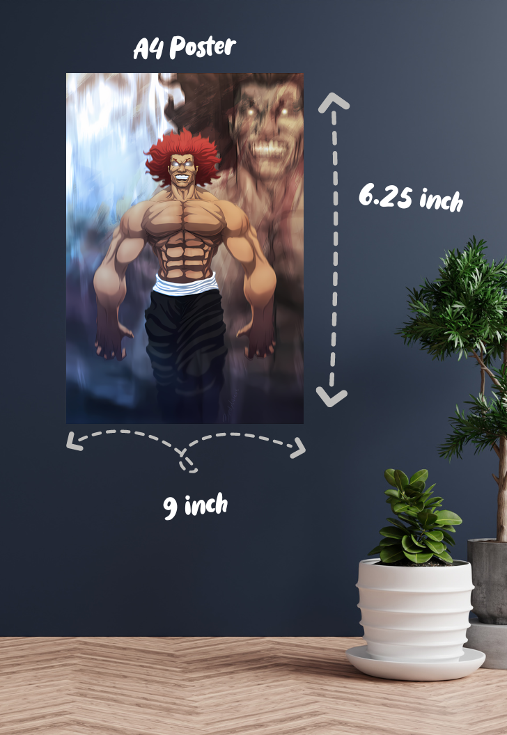 The Beast Unleashed | Yujiro Hanma | Anime Poster
