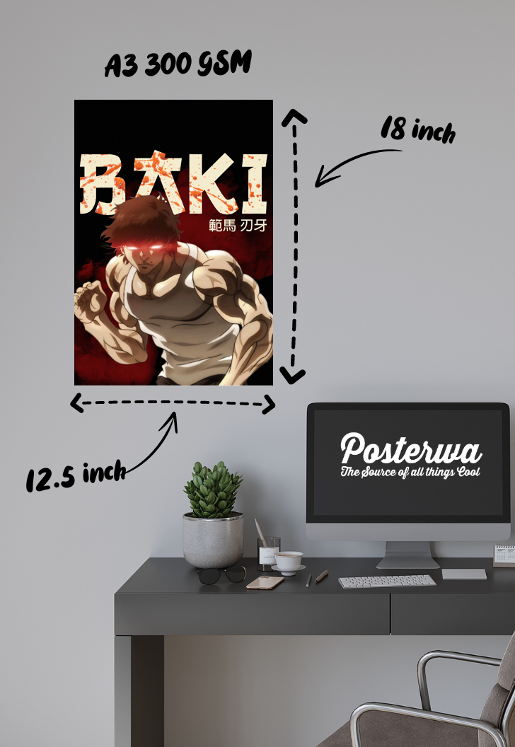 Unyielding Warrior | Baki Hanma | Anime Poster