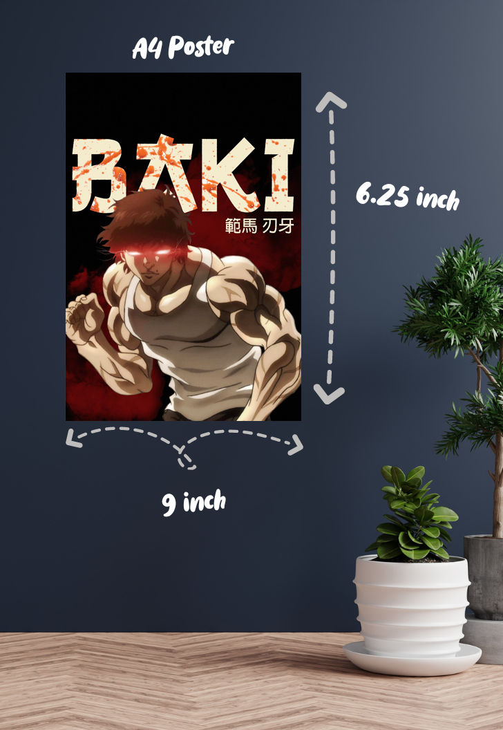 Unyielding Warrior | Baki Hanma | Anime Poster