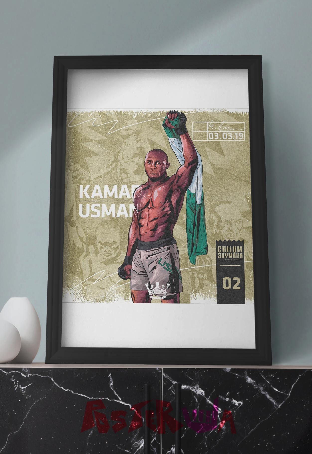 Cage Conqueror | Kamal Usman | MMA Fighter Poster