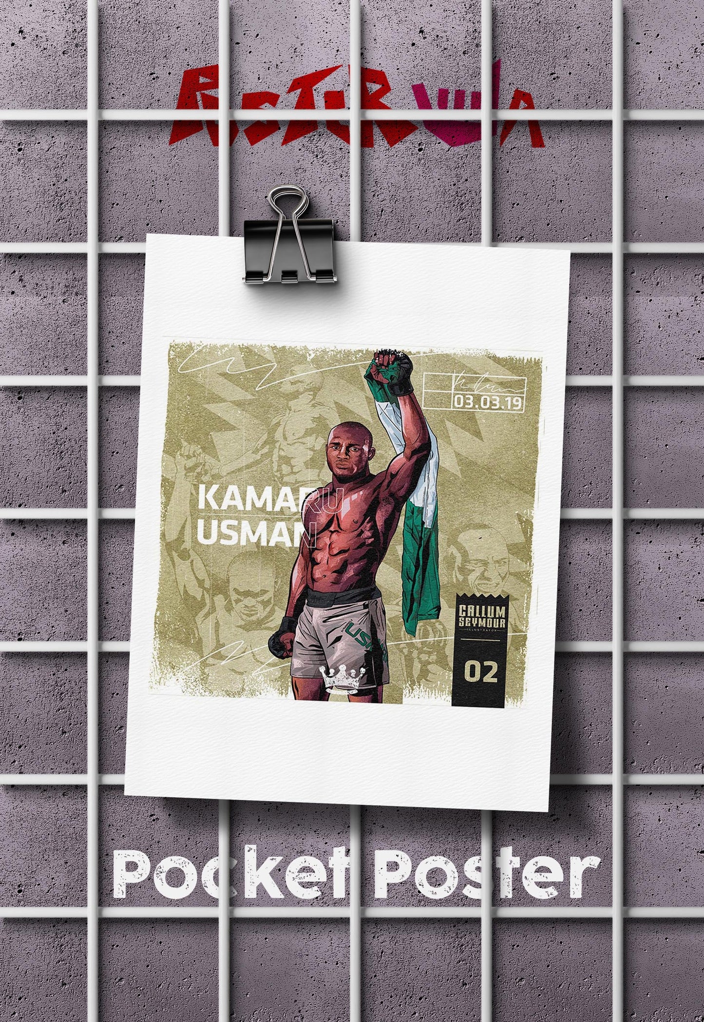 Cage Conqueror | Kamal Usman | MMA Fighter Poster