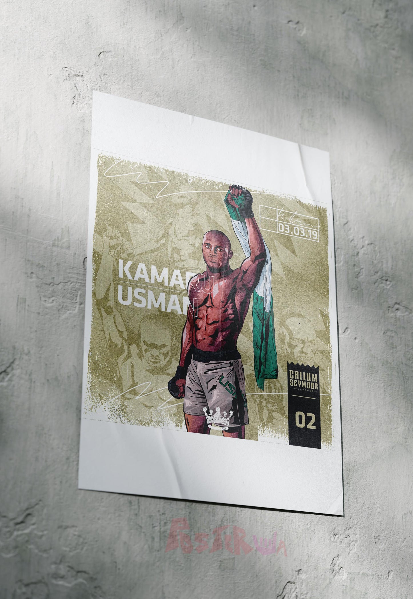 Cage Conqueror | Kamal Usman | MMA Fighter Poster