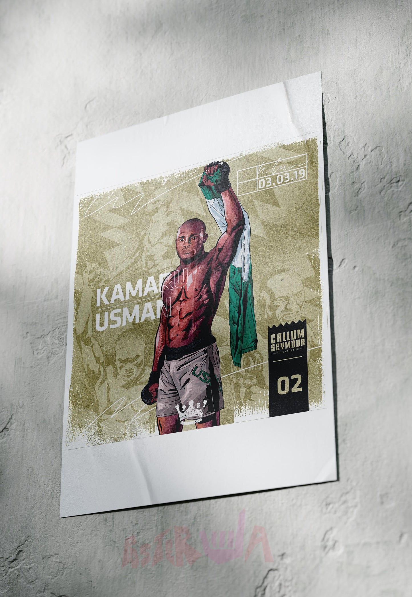 Cage Conqueror | Kamal Usman | MMA Fighter Poster