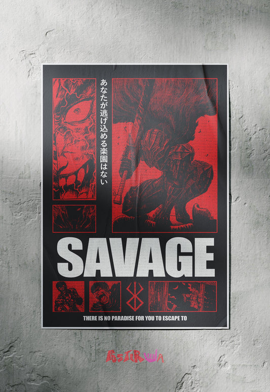 Savage Fury | Berserk | Anime Poster