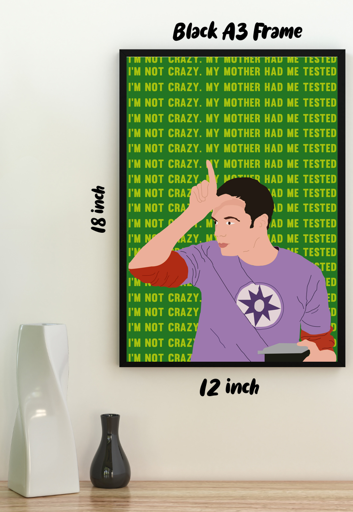 Tested Sanity | Big Bang Theory | Sitcom Poster