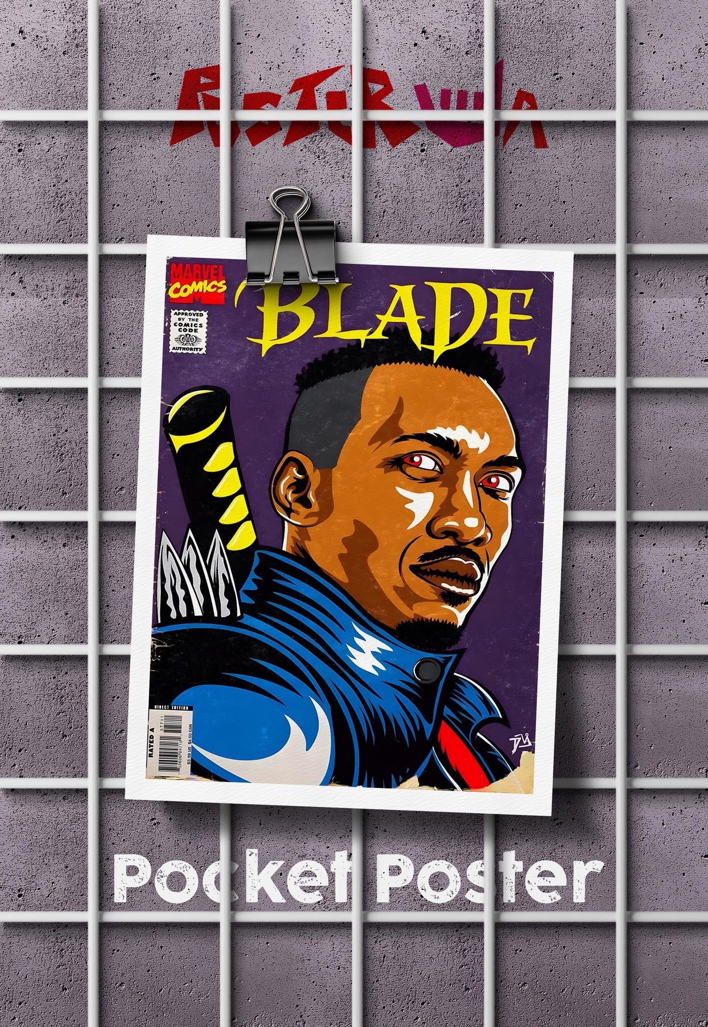 Edge of the Night | Blade | Comic Book Poster