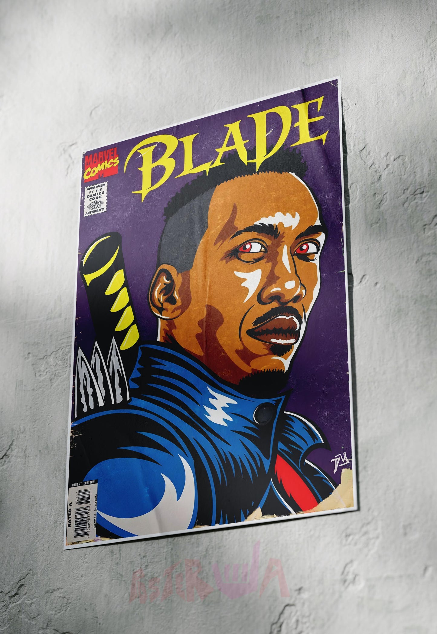Edge of the Night | Blade | Comic Book Poster