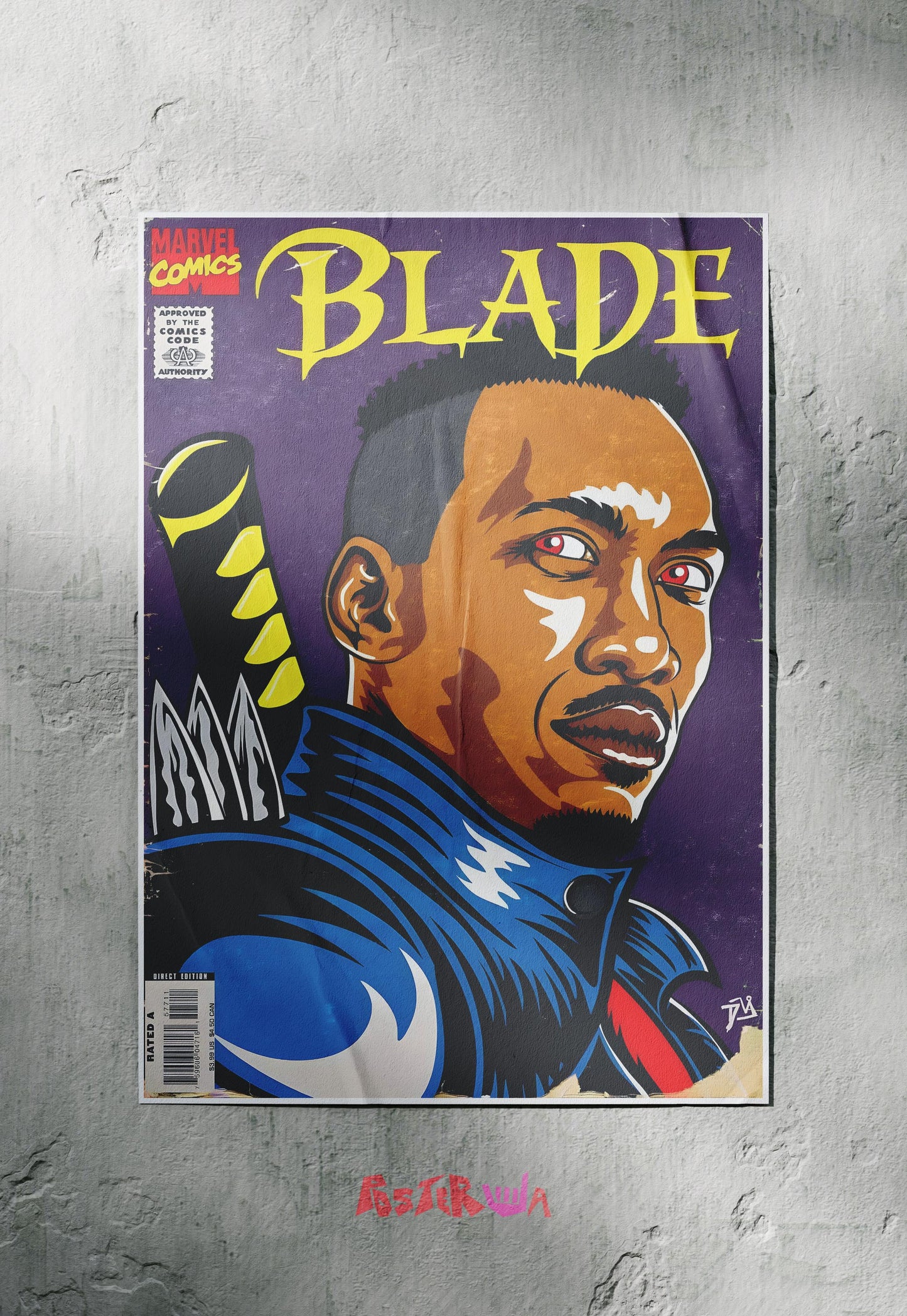 Edge of the Night | Blade | Comic Book Poster