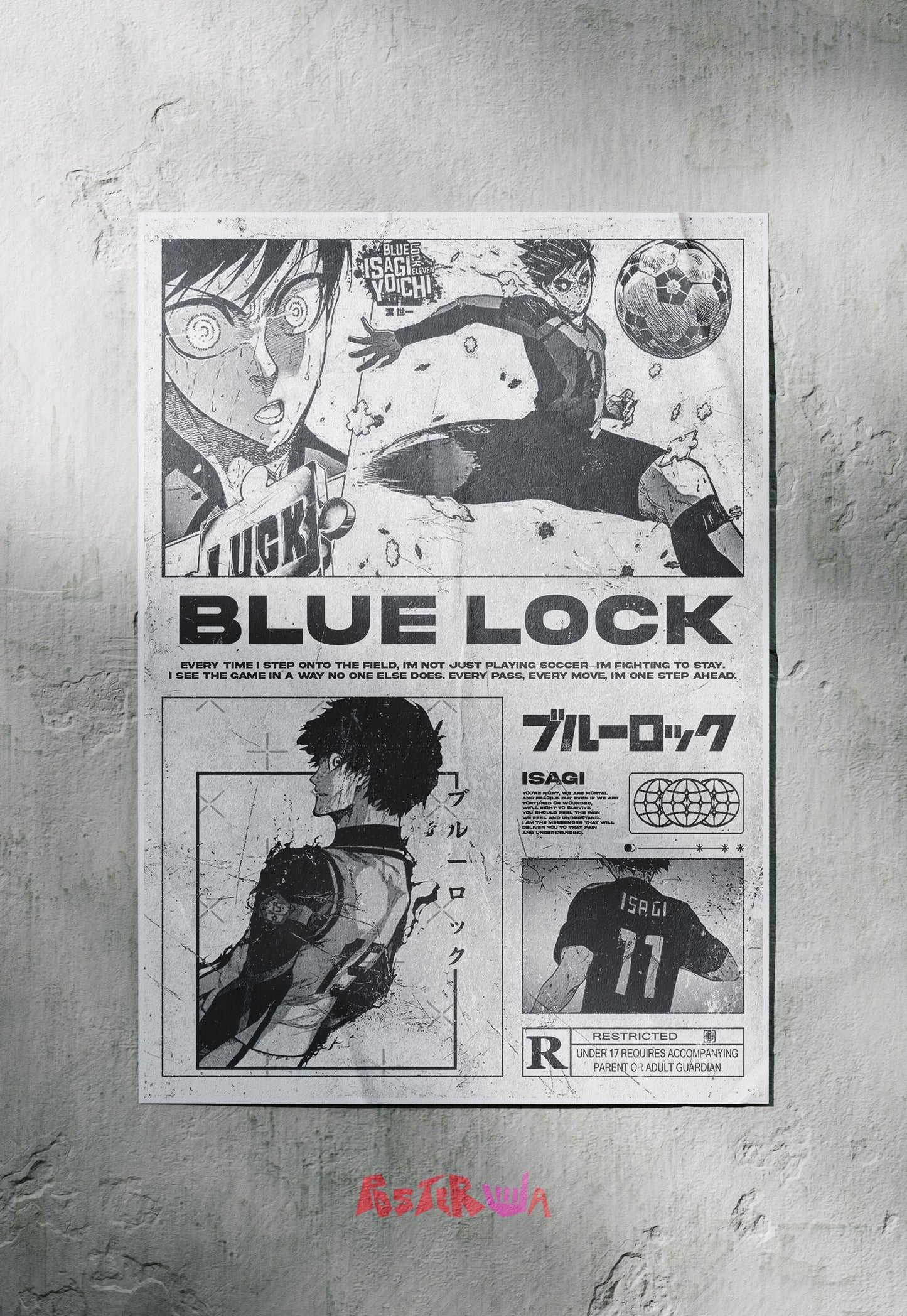 Striker's Vision | Bluelock | Anime Poster