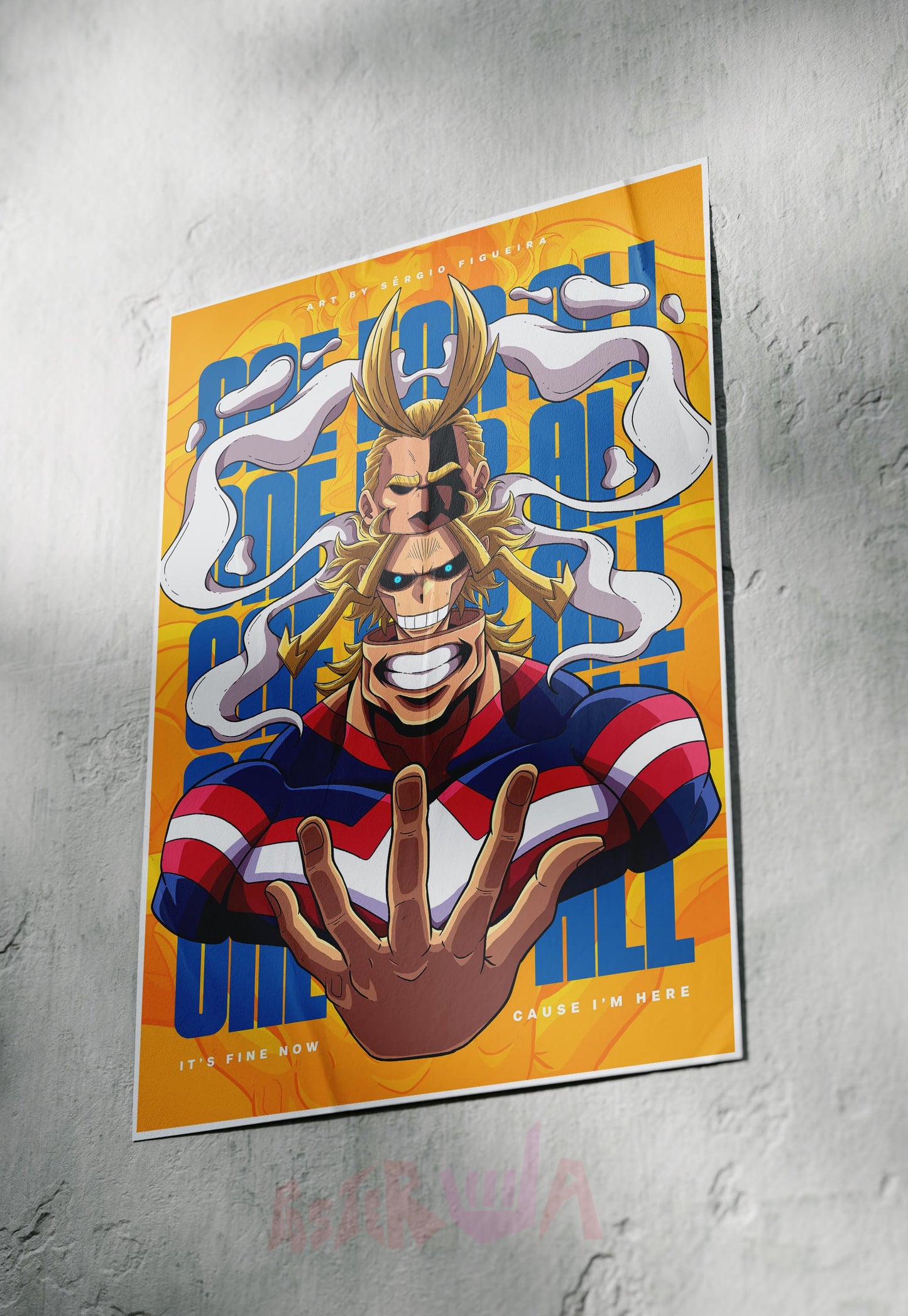 Unyielding Hero | All Might (Anime) | Iconic Poster