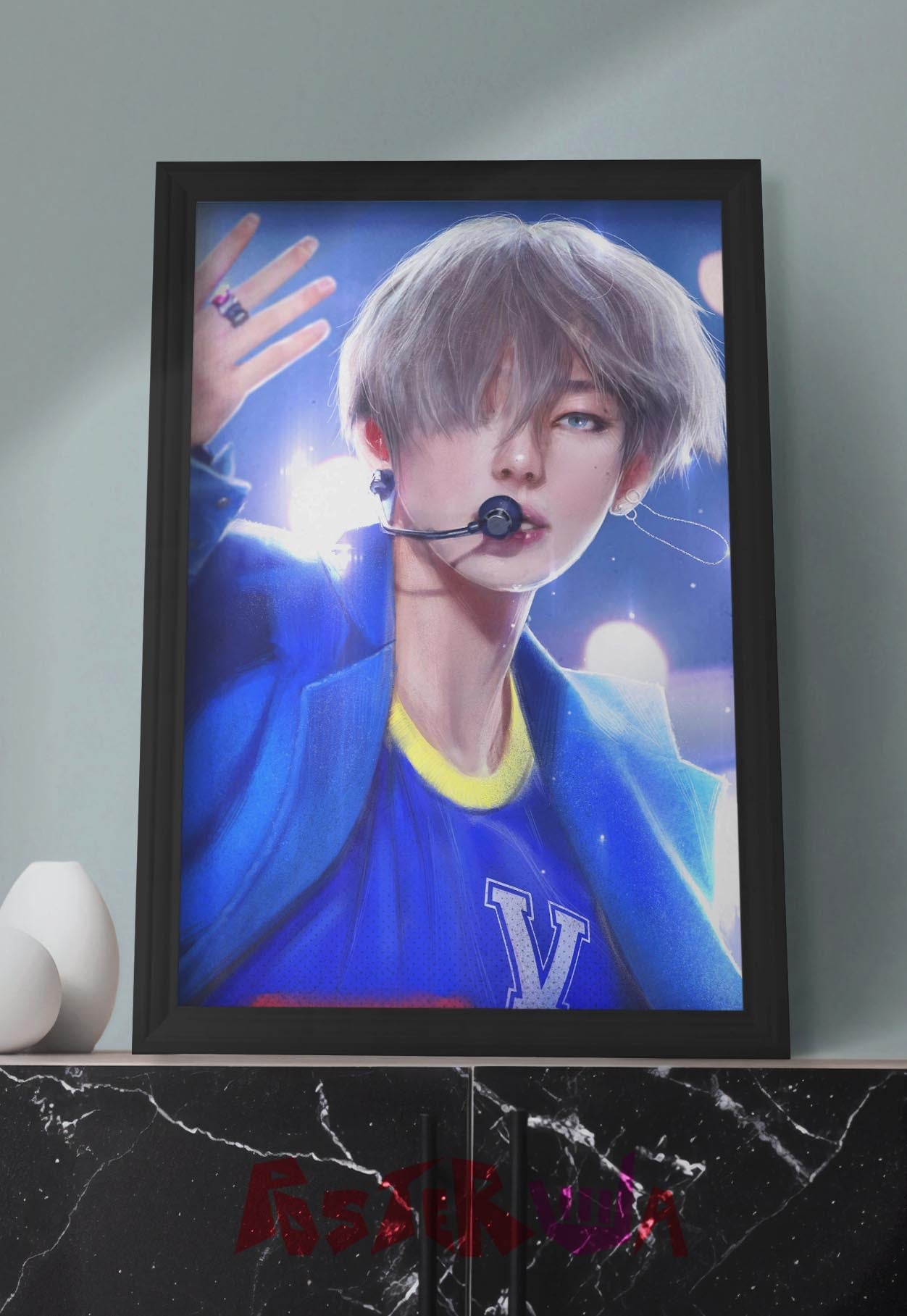 Celestial Symphony | Kim Taehyung (BTS) | Anime Poster