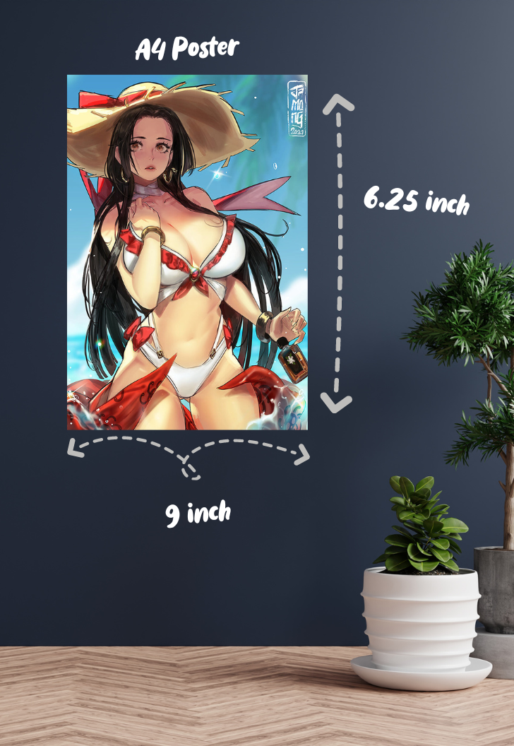 Boa Hancock Beach Hot Poster