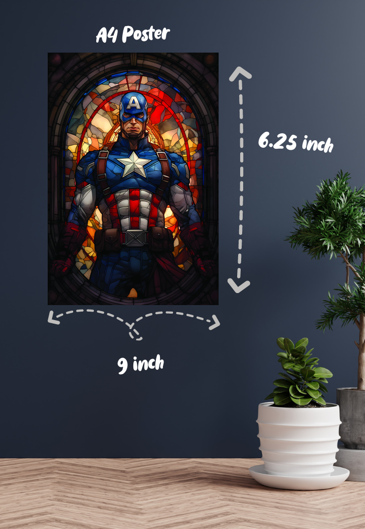 Shielded Valor | Captain America | Comic Book Poster