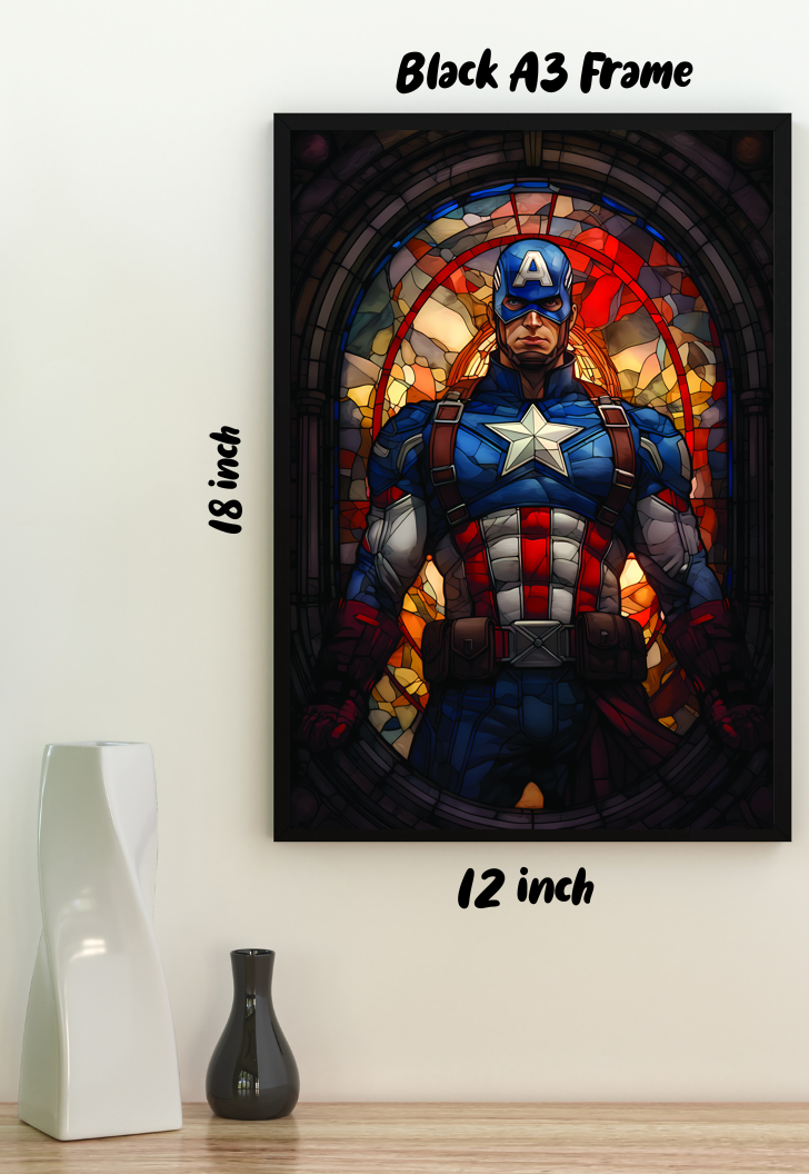 Shielded Valor | Captain America | Comic Book Poster