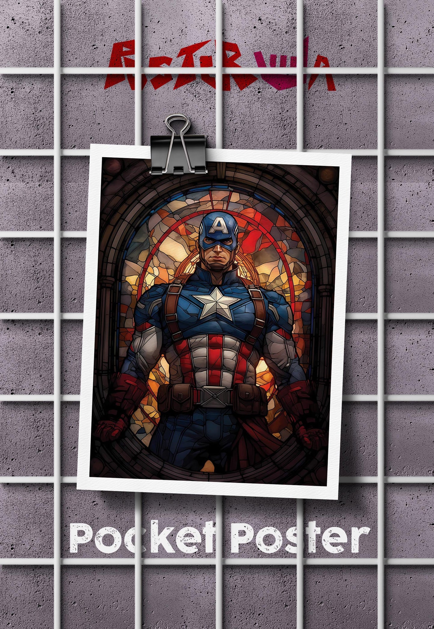 Shielded Valor | Captain America | Comic Book Poster