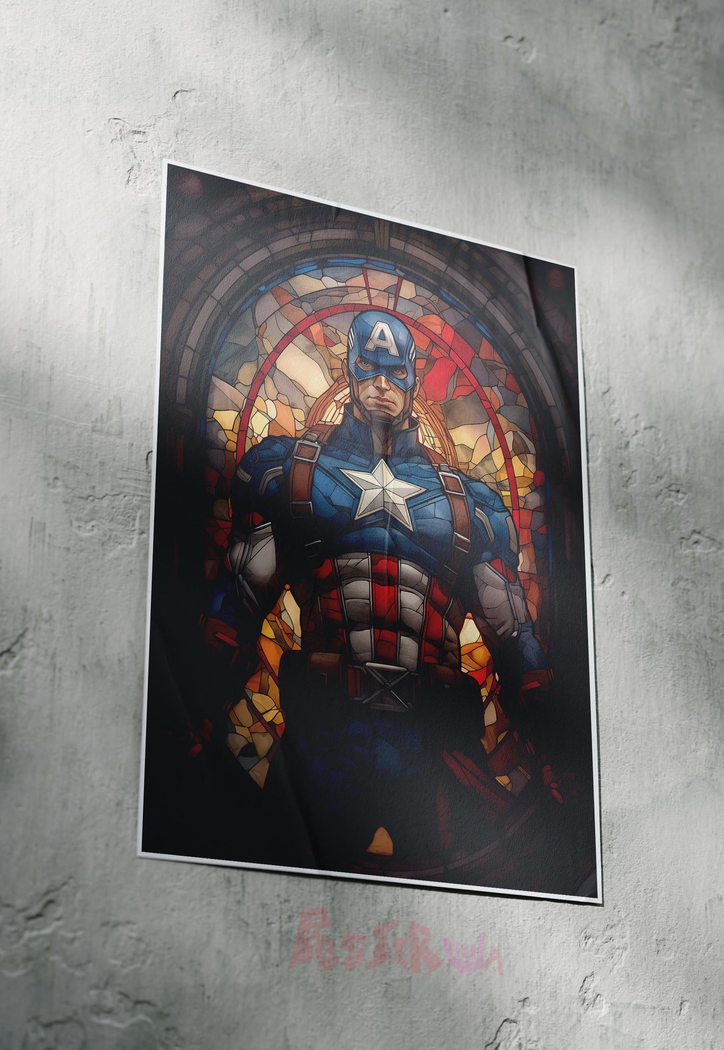 Shielded Valor | Captain America | Comic Book Poster