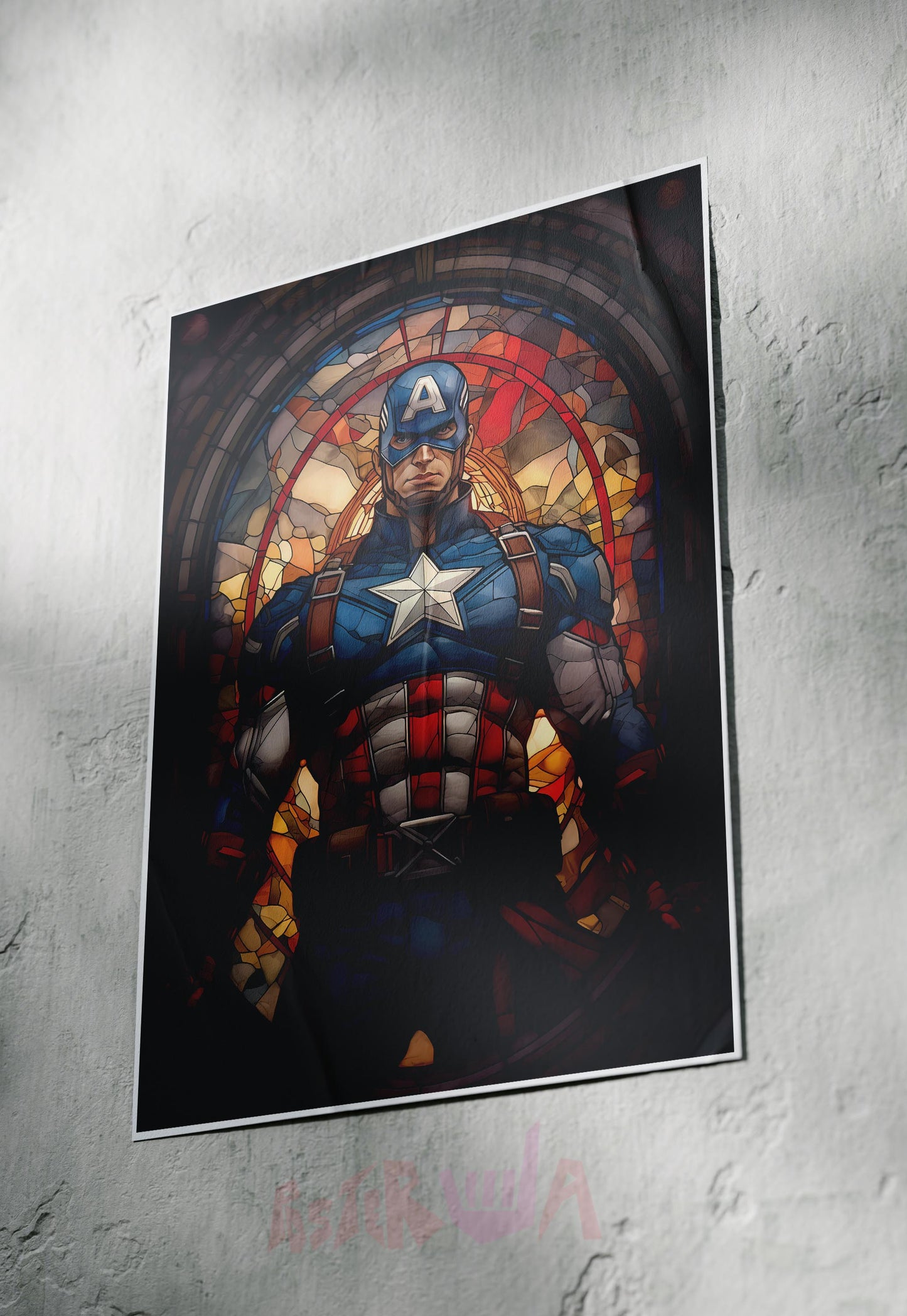 Shielded Valor | Captain America | Comic Book Poster