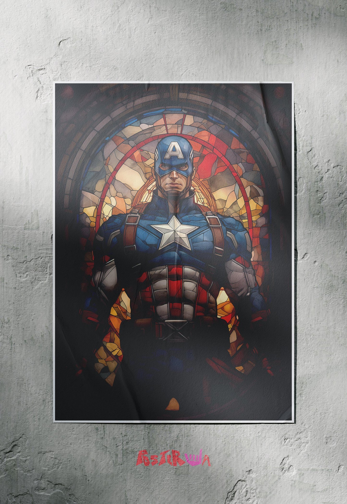 Shielded Valor | Captain America | Comic Book Poster