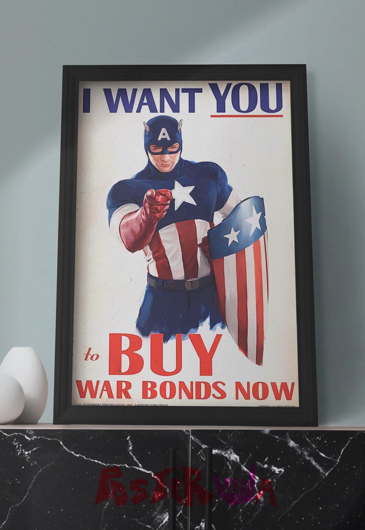 Invest in Victory | Captain America | Marvel Poster