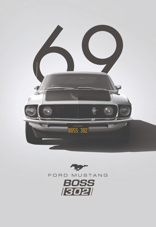 Born to Run Ford Mustang GT Car Poster