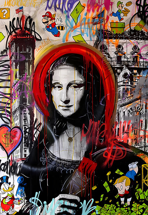 Monalisa Abstract Poster