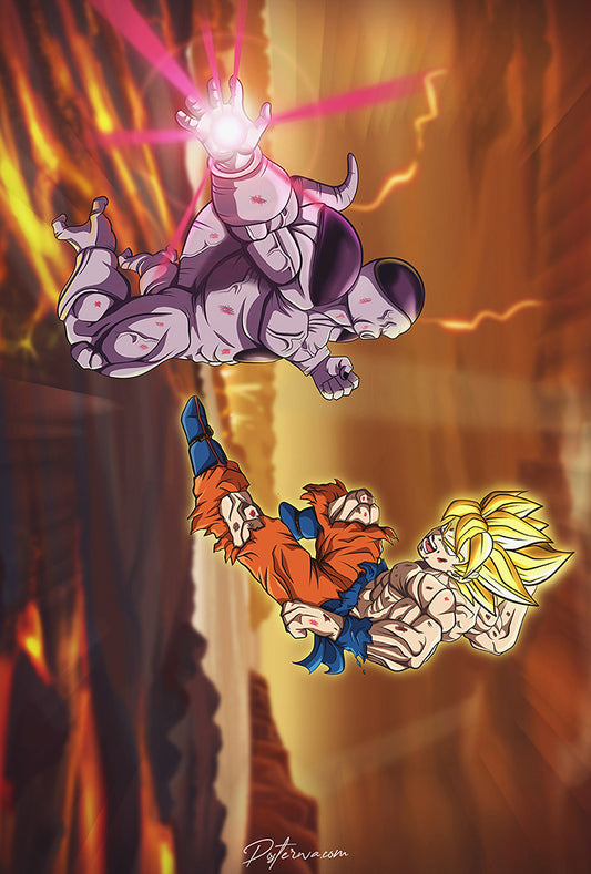 Goku Super Saiyan x Frieza Poster