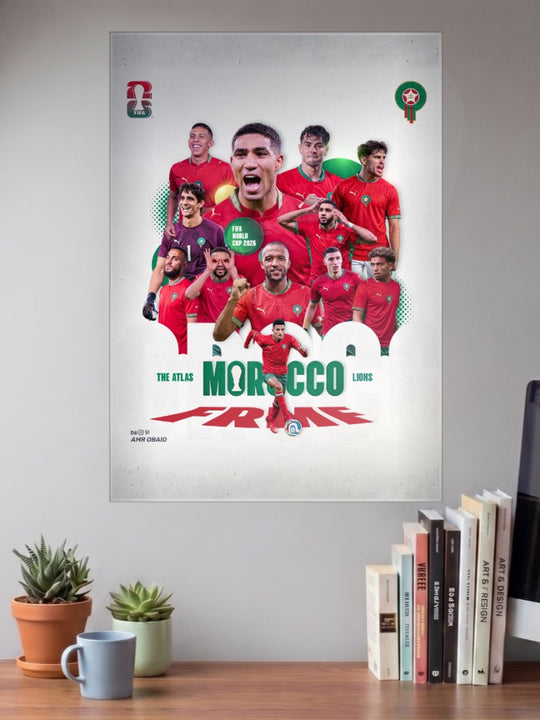 Nation United | Morocco Atlas Lions | Football Poster