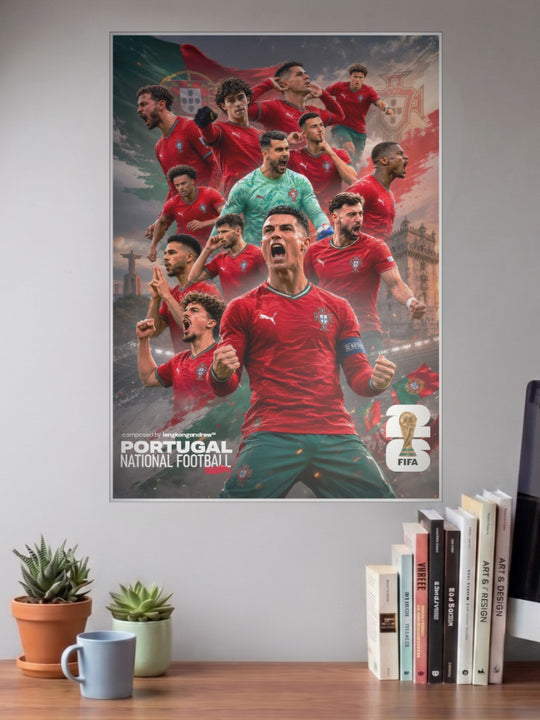 National Heroes | Portugal Cristiano Ronaldo | Football Poster
