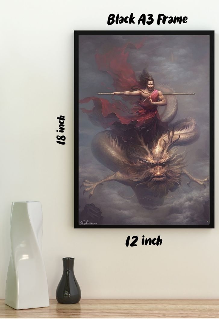 Monkey King Abstract Poster