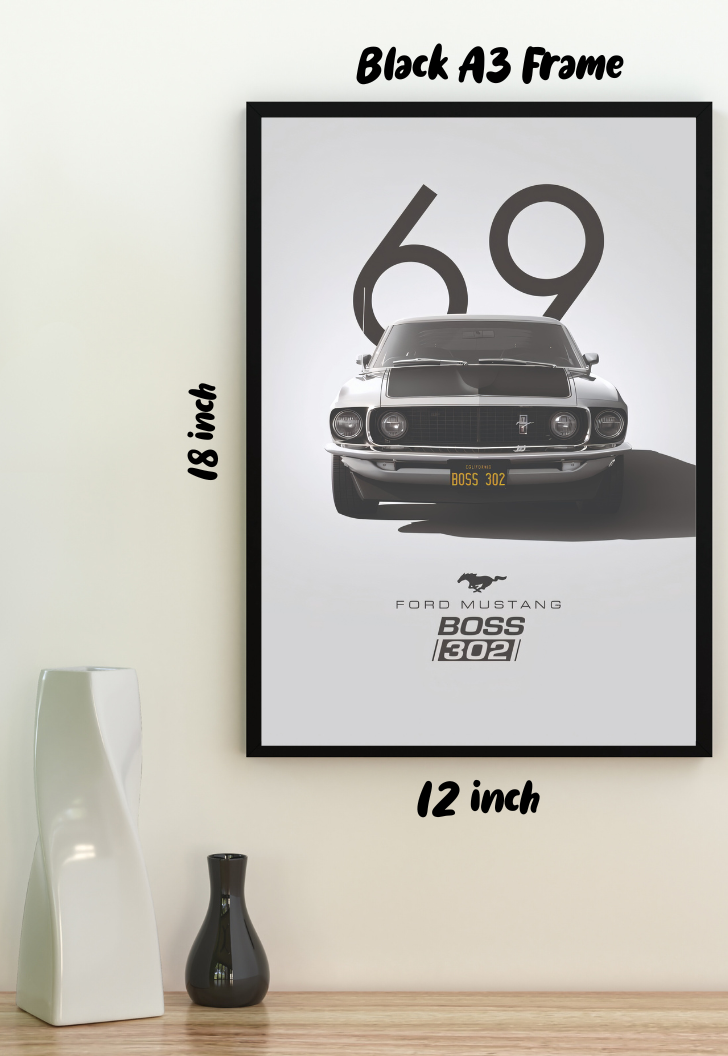 Born to Run Ford Mustang GT Car Poster