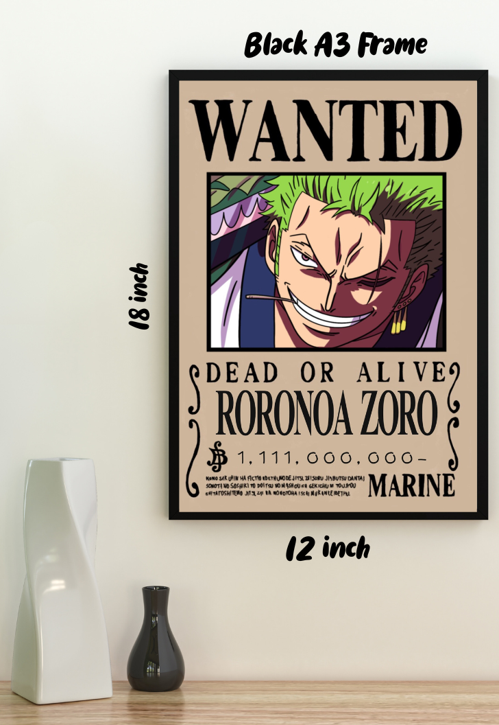 King Of Hell Zoro | One Piece Wanted | Anime Poster