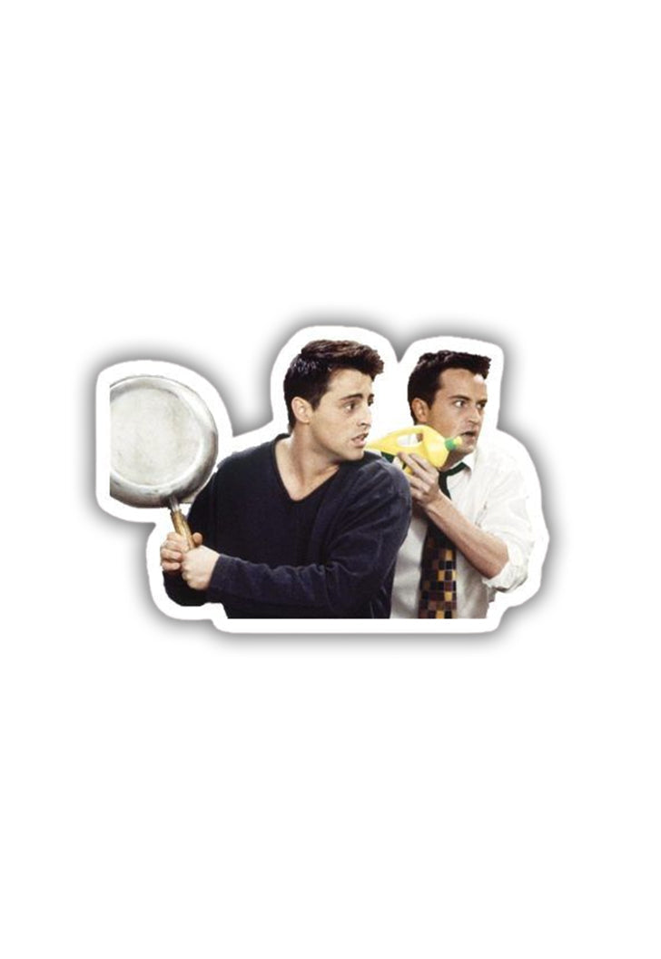 Chandler and Joey Attack Sticker