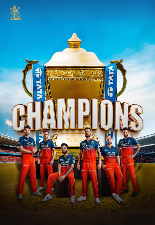 RCB 2025 Champions Poster
