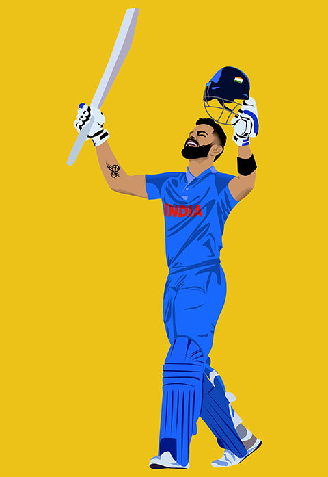 Virat Kohli Century Poster