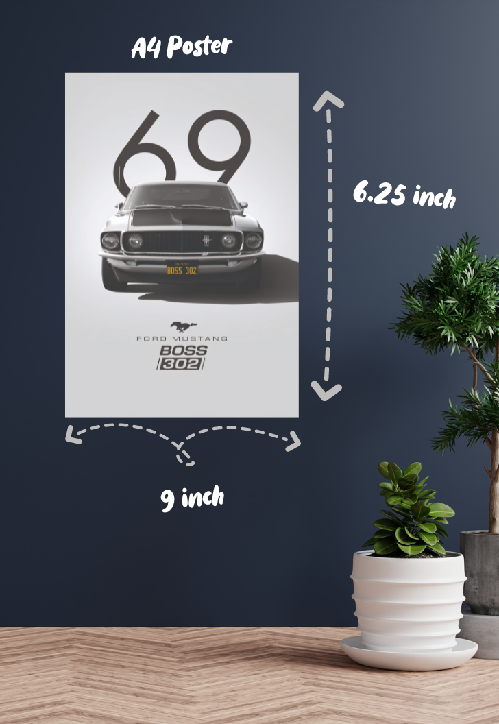 Born to Run Ford Mustang GT Car Poster